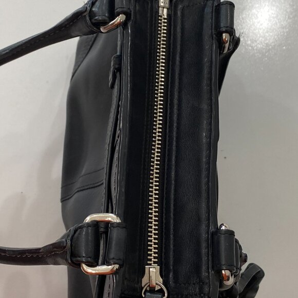 Coach F08A70 Hampton Leather Black Handbag Shoulder Bag Purse - Picture 2 of 8